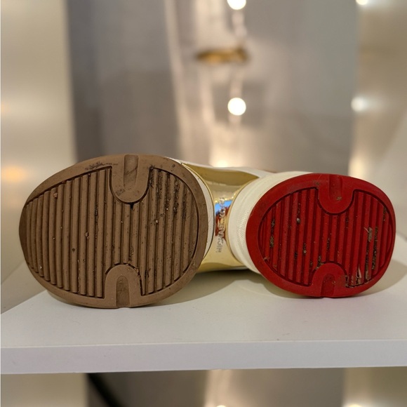 Michael Kors Leopard Print White Red Gold Olympia Trainer Size 6M - Picture 8 of 12